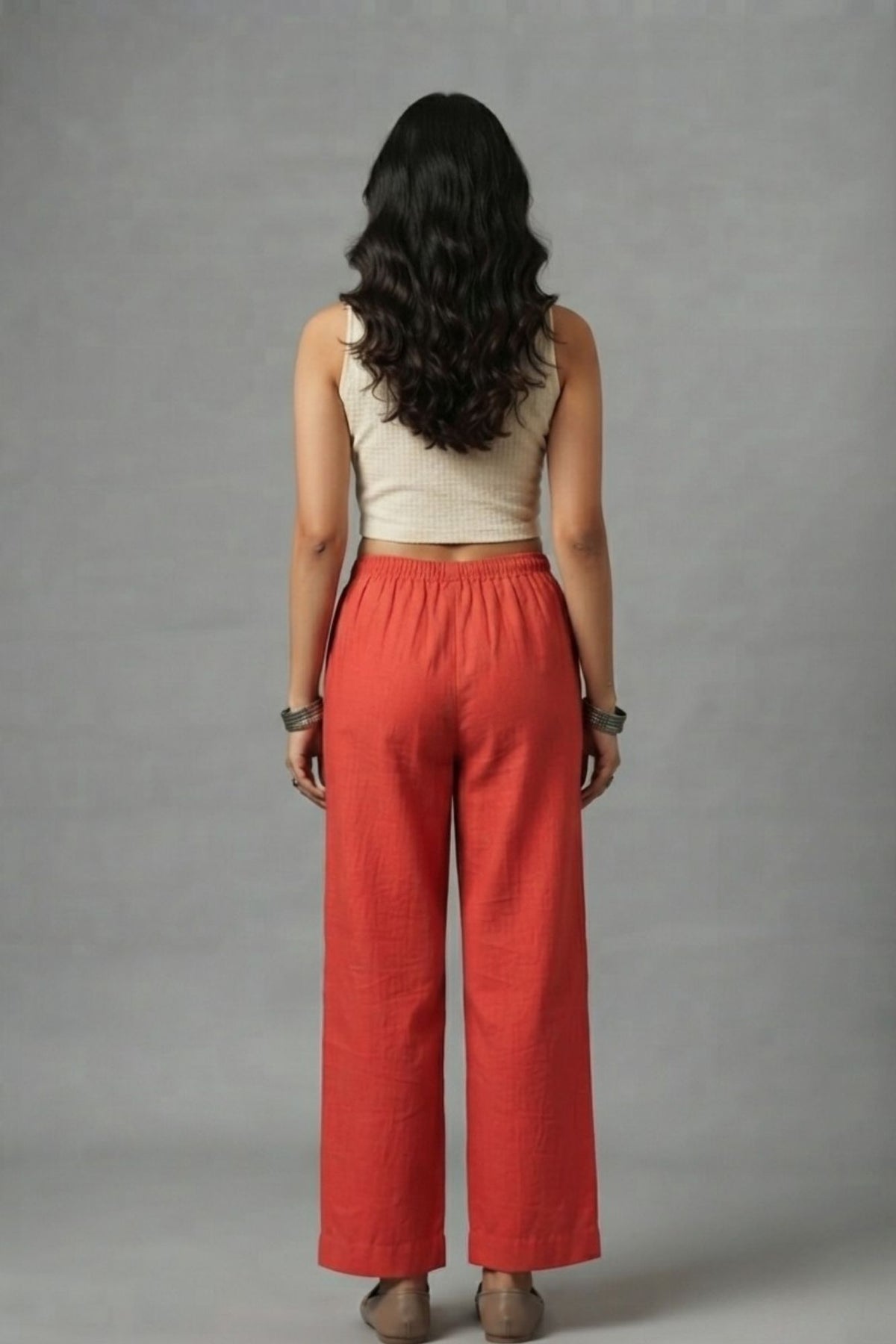 Orange Muslin Palazzo
