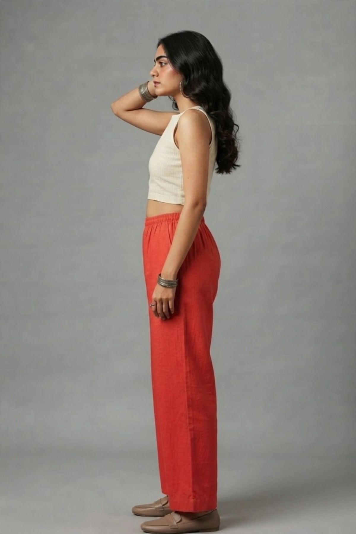 Orange Muslin Palazzo