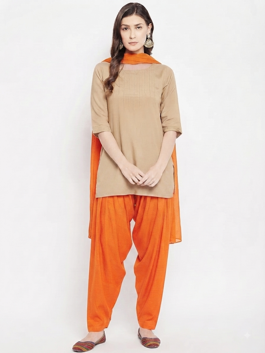 Mustard Rayon Plain Patiala(No Duppatta)
