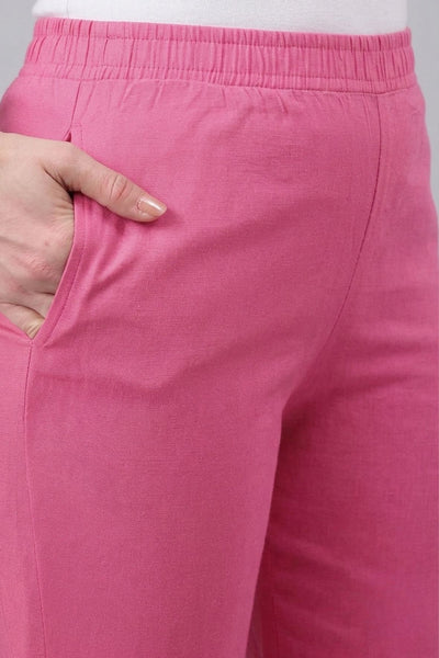 Peach Regular Fit Potli Pants