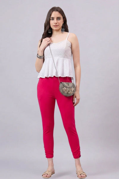 Baby Pink Regular Fit Potli Pants