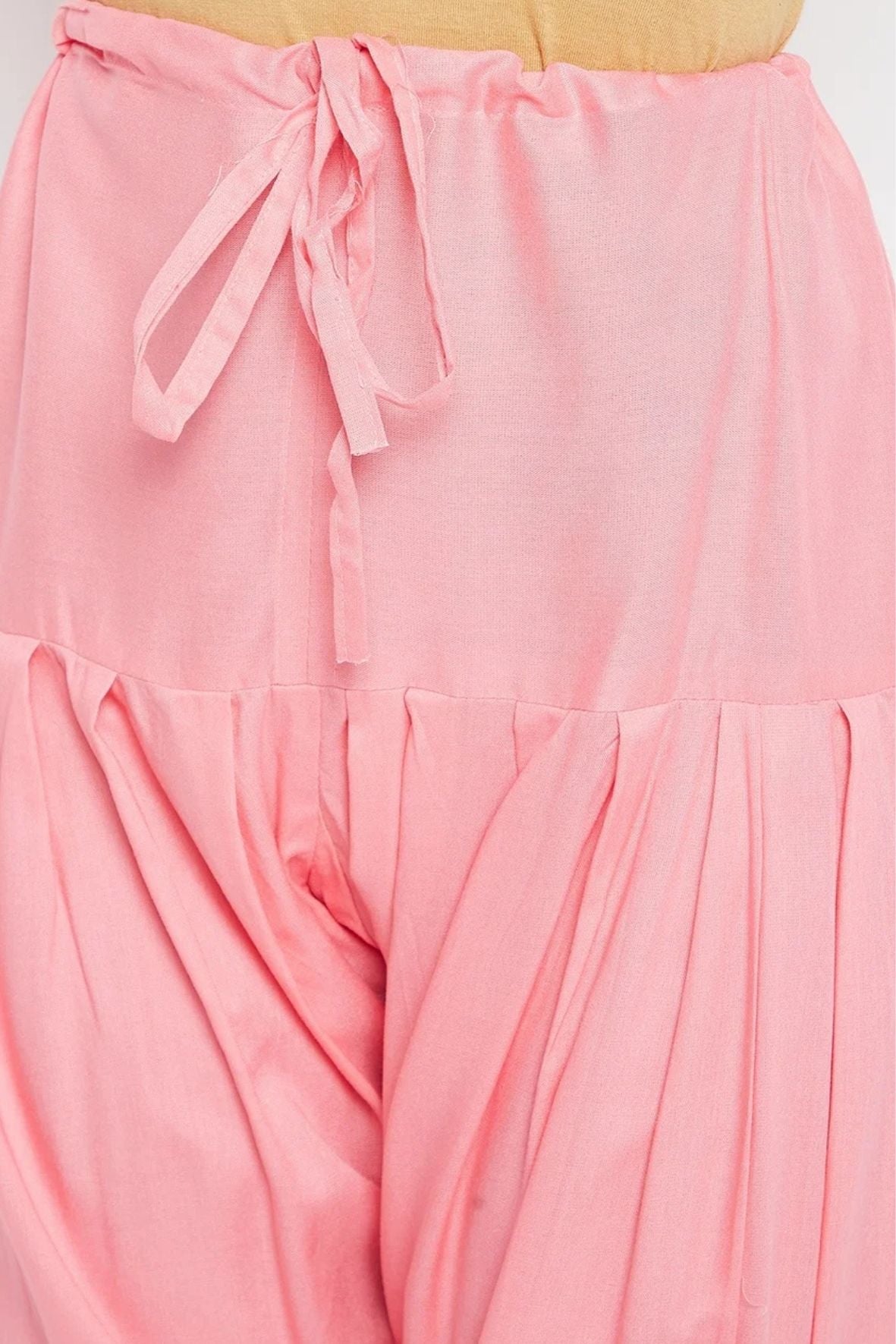 Peach Rayon Plain Patiala(No Duppatta)