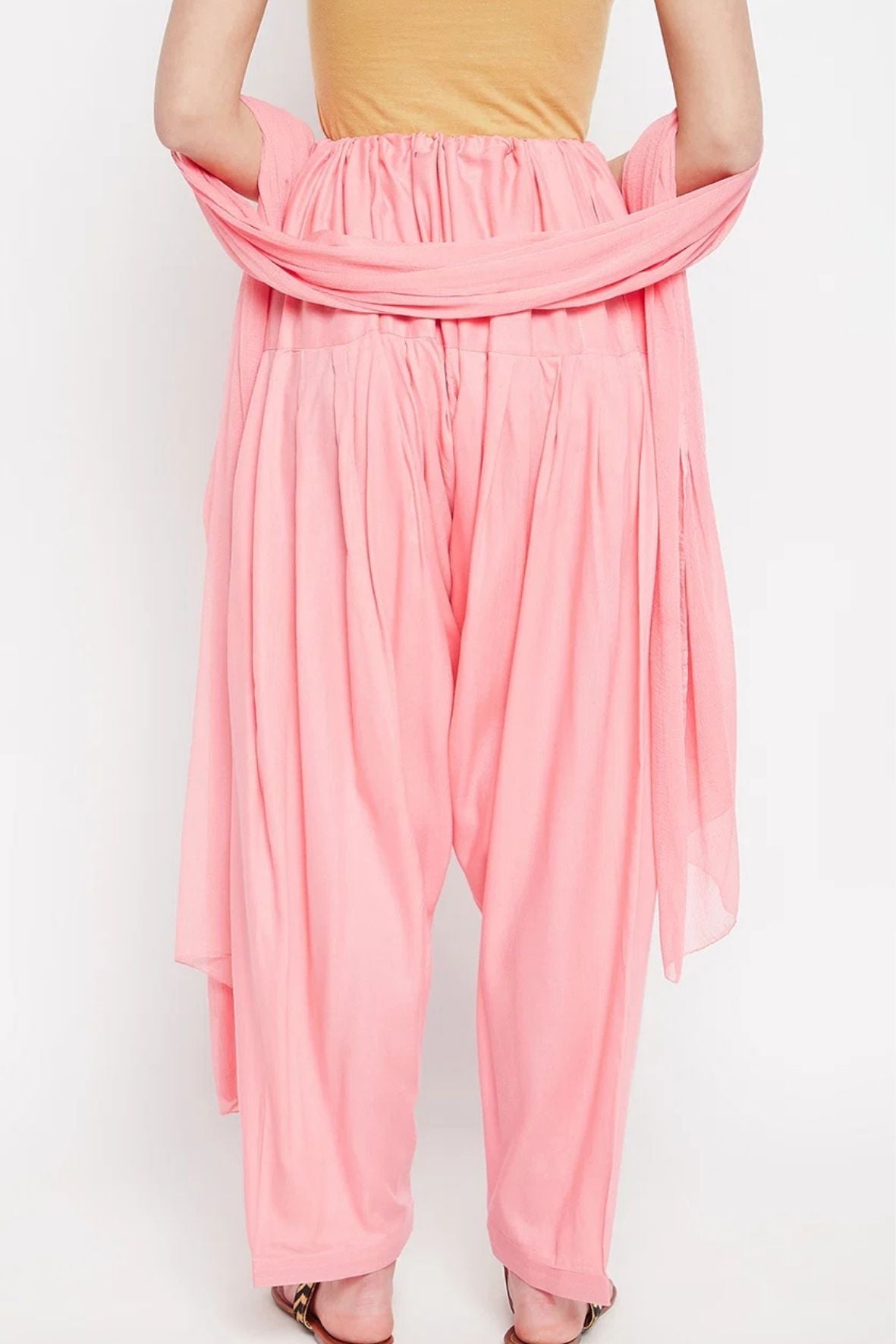 Peach Rayon Plain Patiala(No Duppatta)