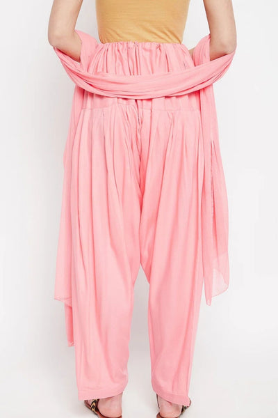 Peach Rayon Plain Patiala(No Duppatta)
