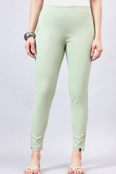 Pista Green Regular Fit Potli Pants