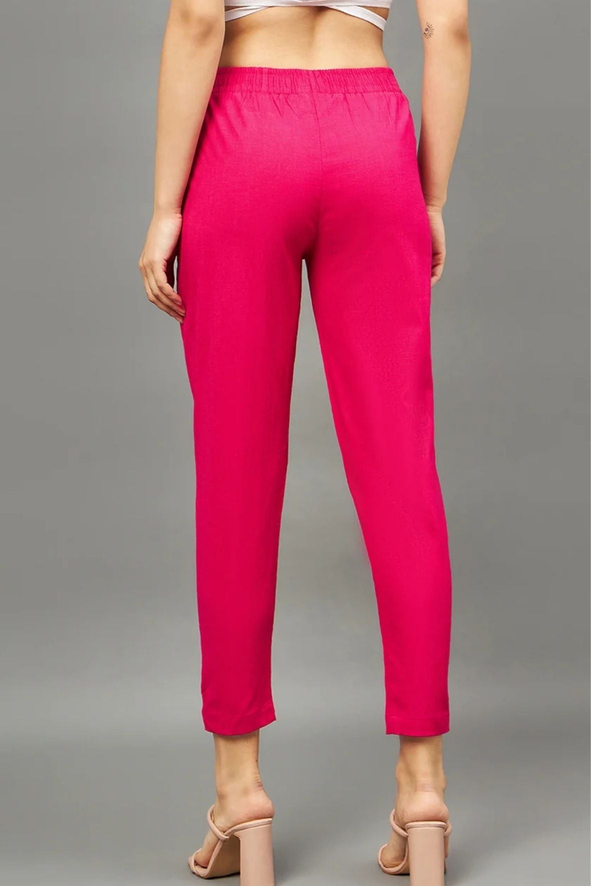 Pink Colour Straight Pant