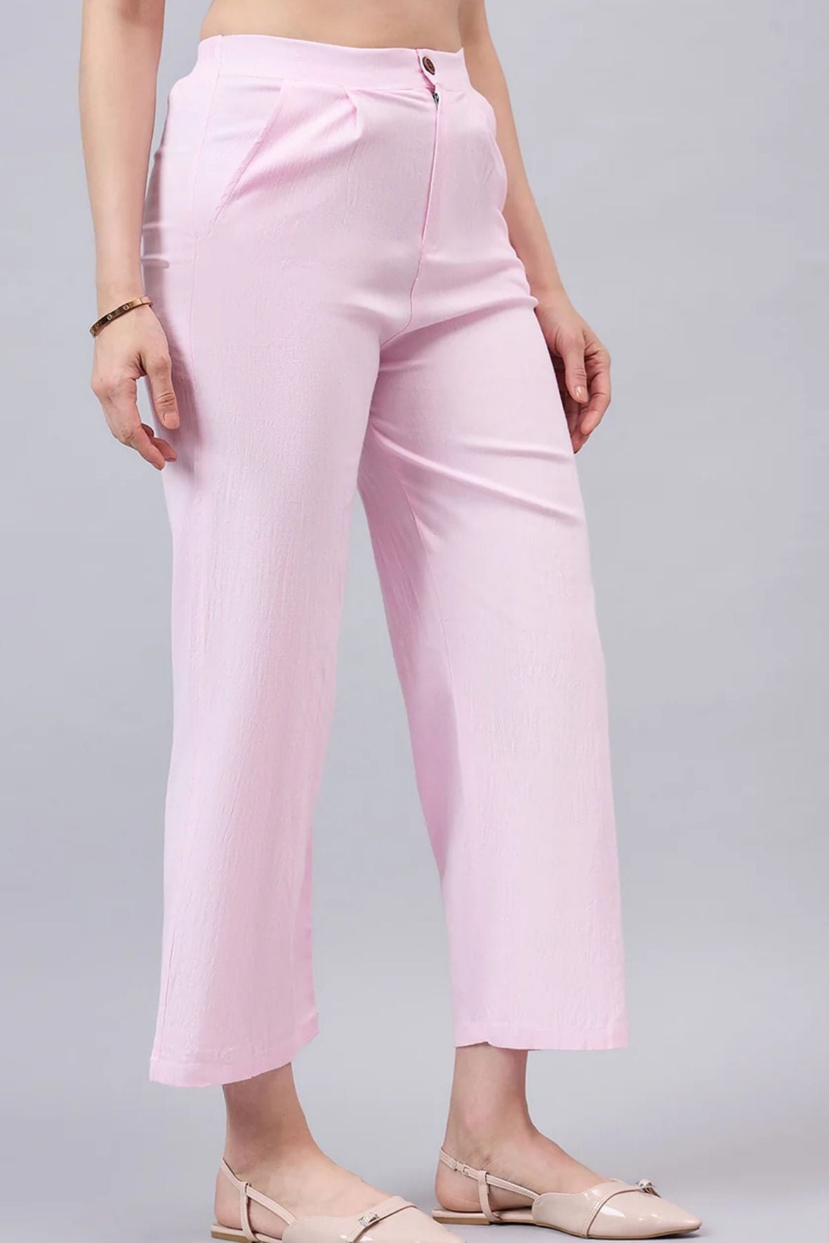 Baby Pink Bell Bottom Pants