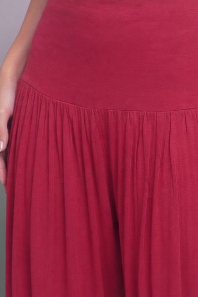 Pink Viscose Plain Dhoti