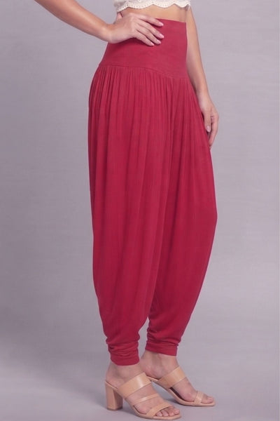 Pink Viscose Plain Dhoti