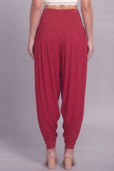 Pink Viscose Plain Dhoti