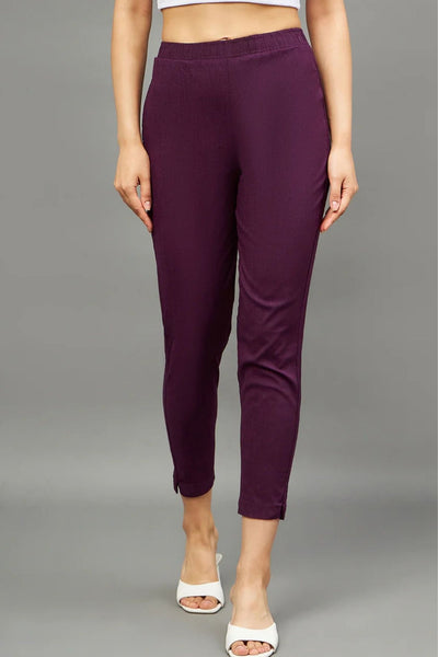 Purple Colour Straight Pant