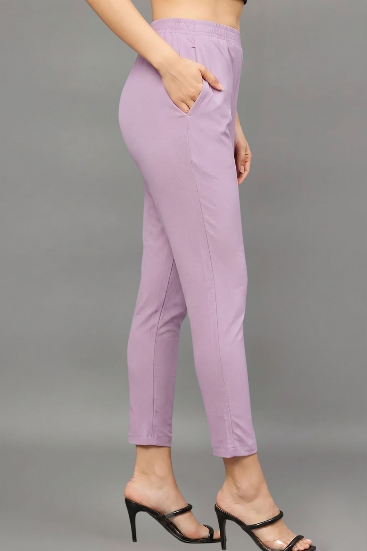 Purple Pink Colour Straight Pant