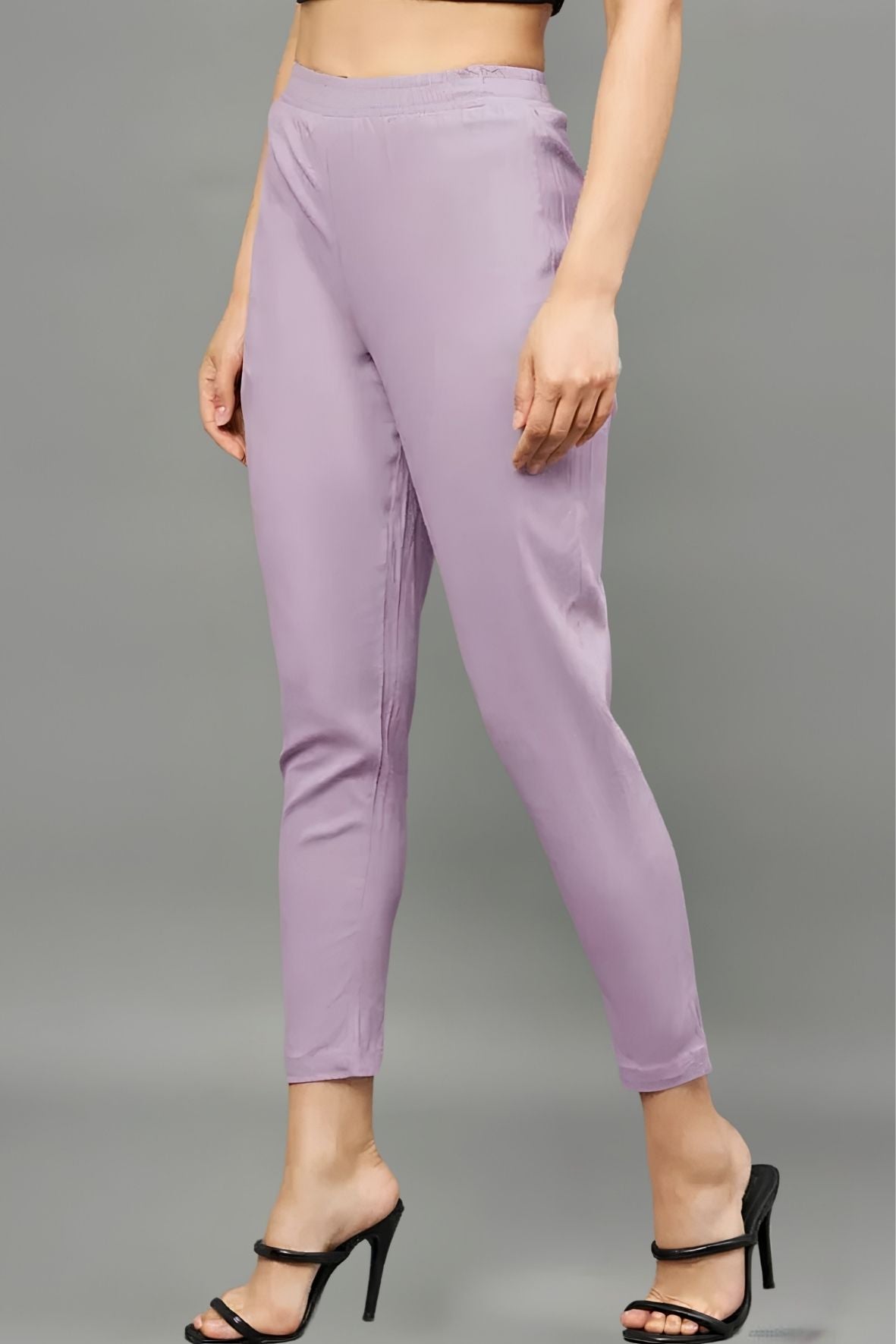 Purple Pink Colour Straight Pant