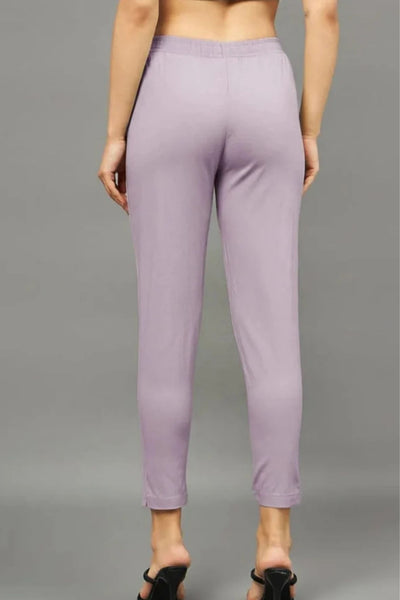 Purple Pink Colour Straight Pant