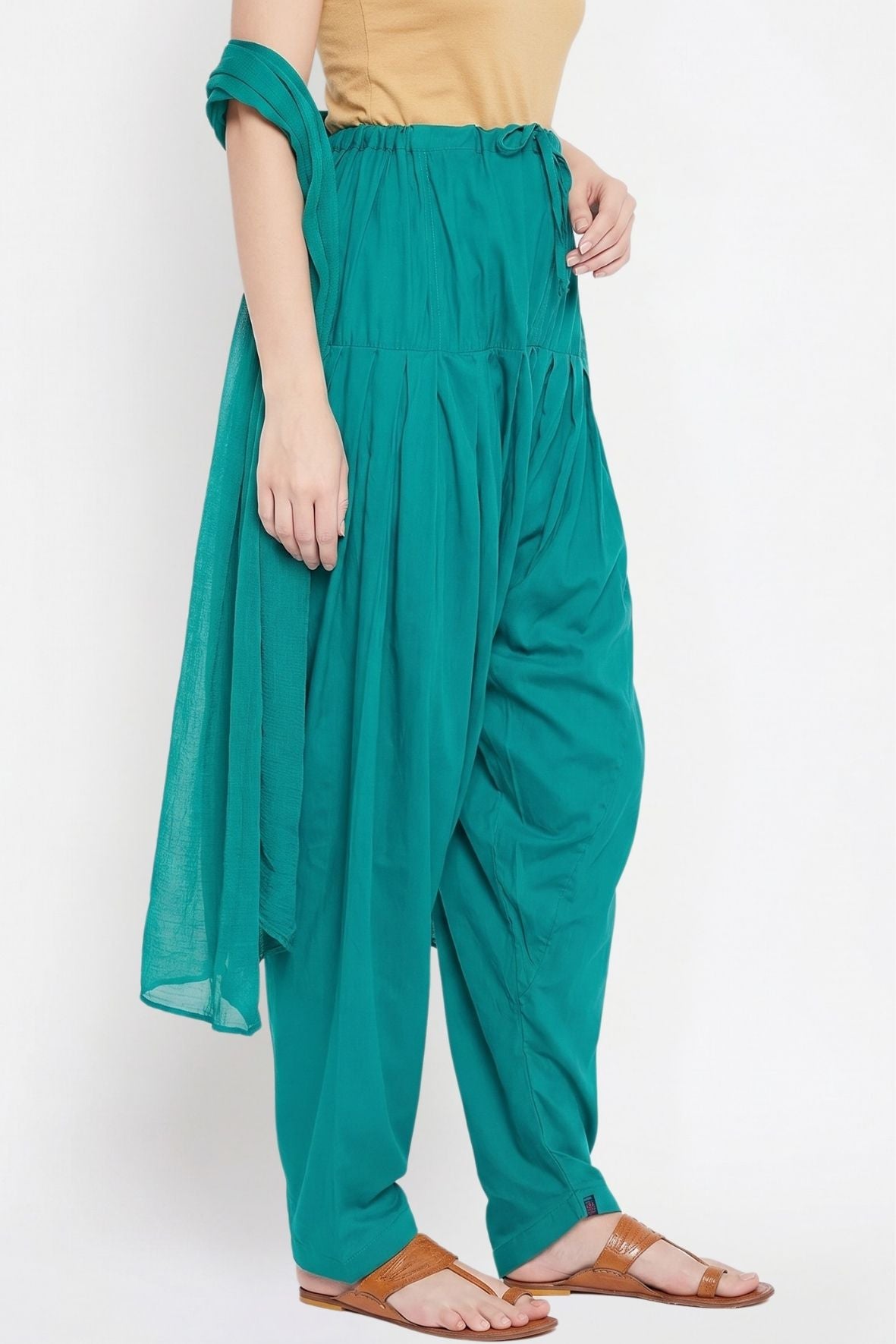 Rama Green Rayon Plain Patiala(No Duppatta)