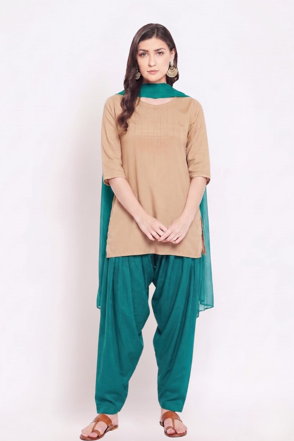 Rama Green Rayon Plain Patiala(No Duppatta)