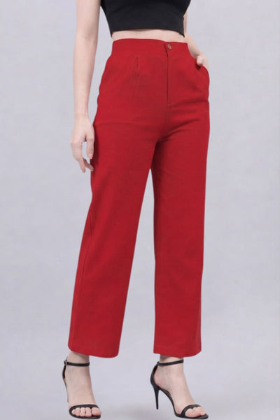Red Bell Bottom Pants