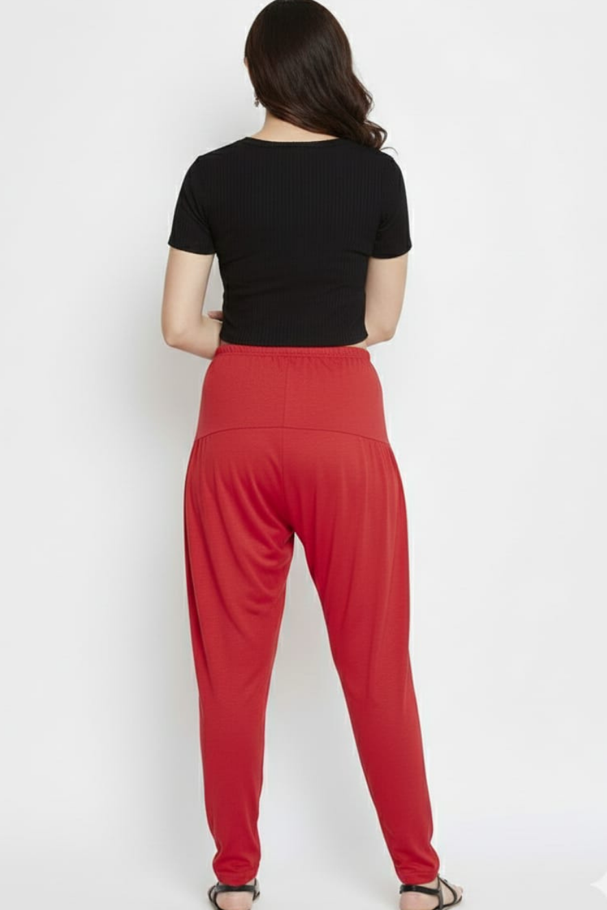 Red Plain Viscose Patiala