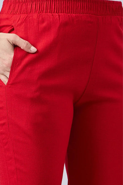 Red Sequin Lace Pants
