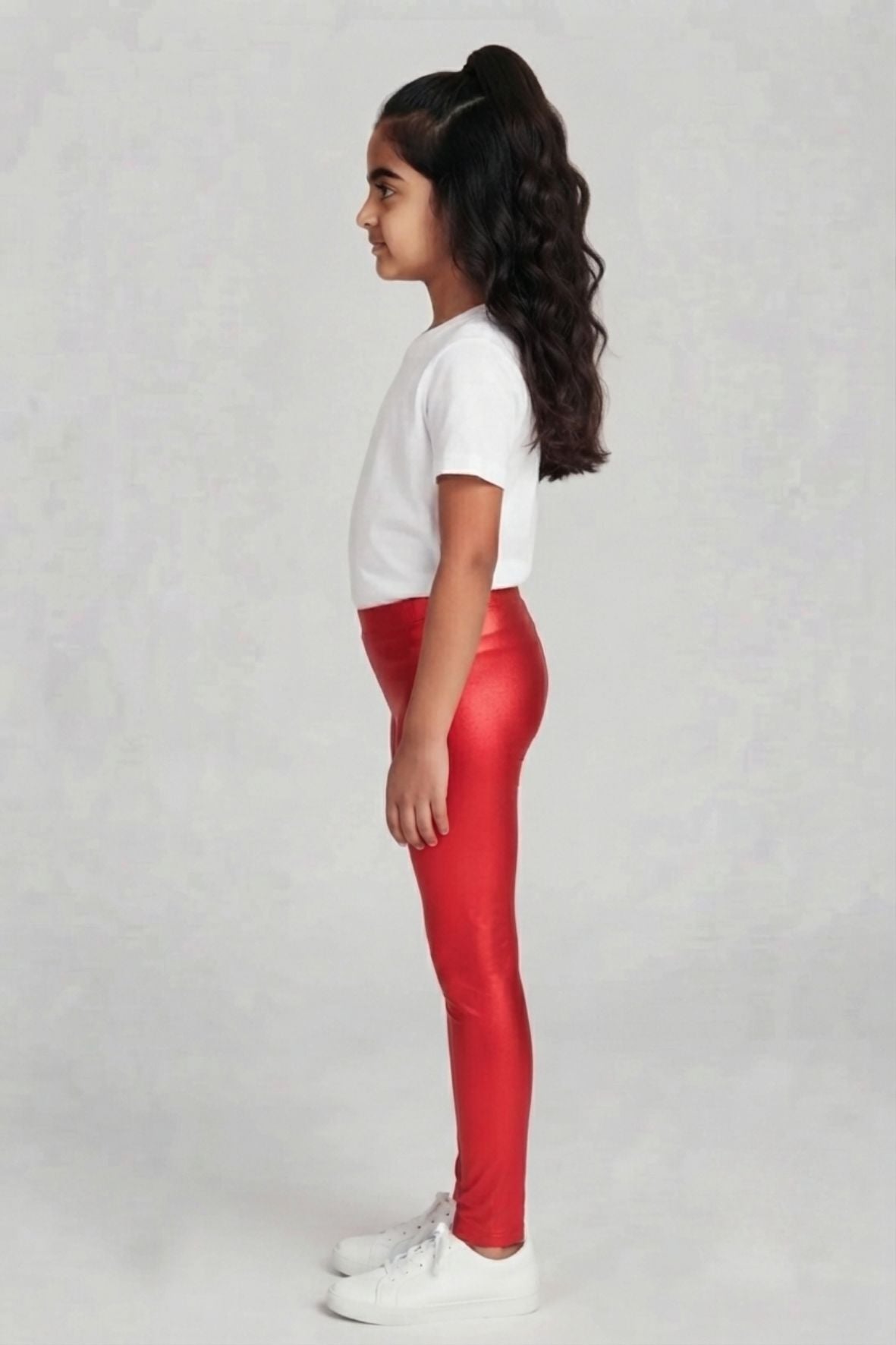 Red Metallic Leggings