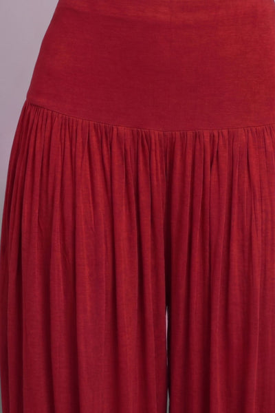 Red Viscose Plain Dhoti