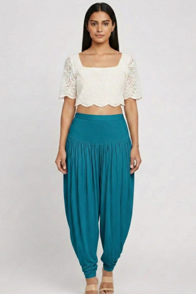 Rama Green Viscose Plain Dhoti
