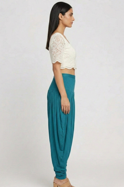 Rama Green Viscose Plain Dhoti