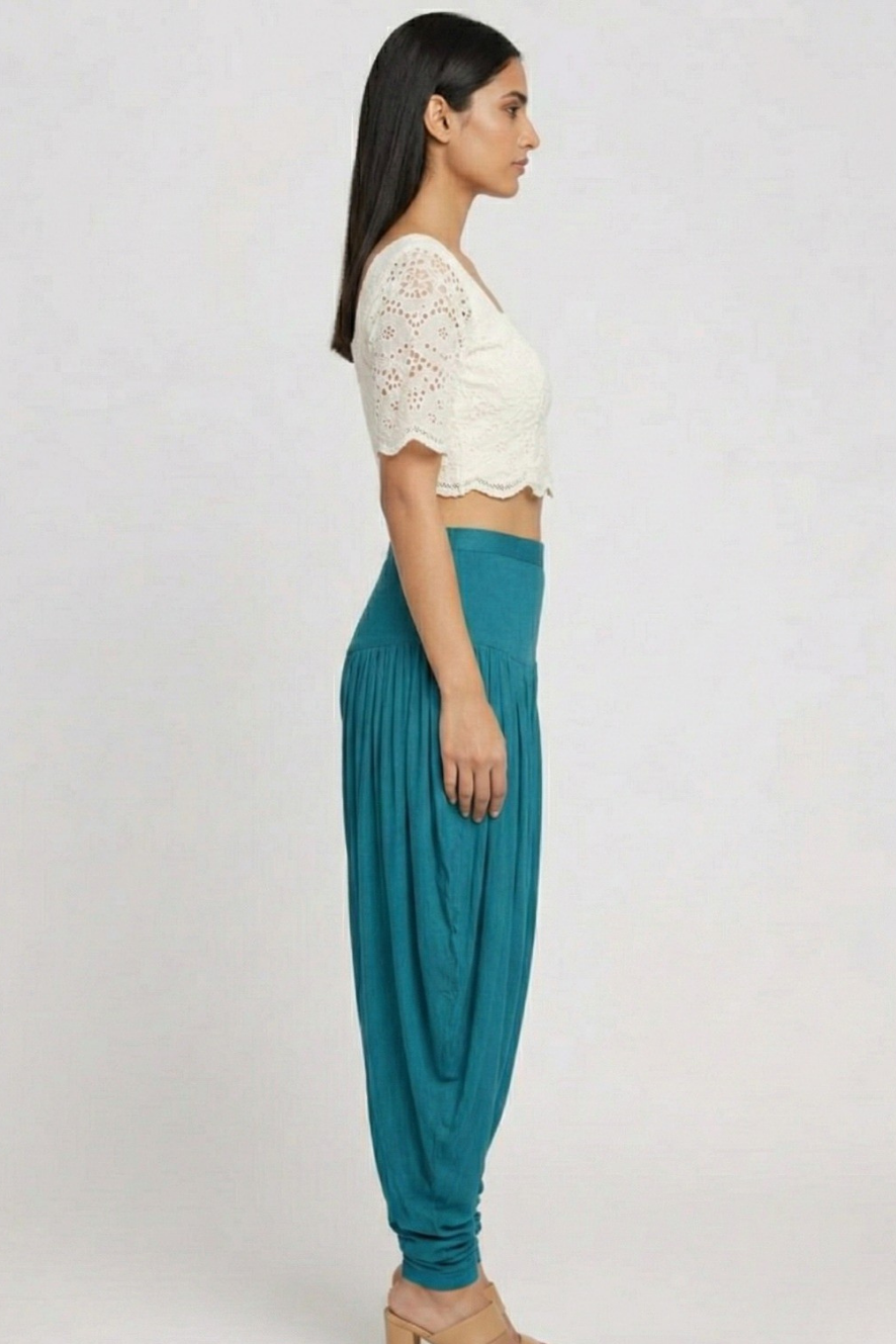 Rama Green Viscose Plain Dhoti