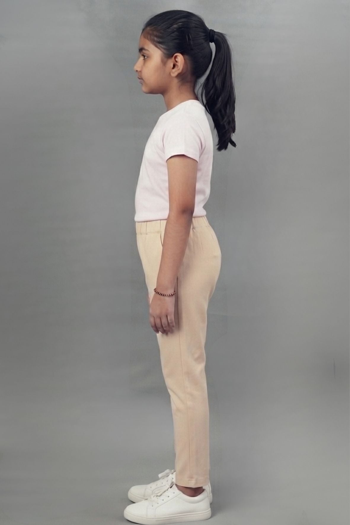 Girls Skin Colour Straight Pant