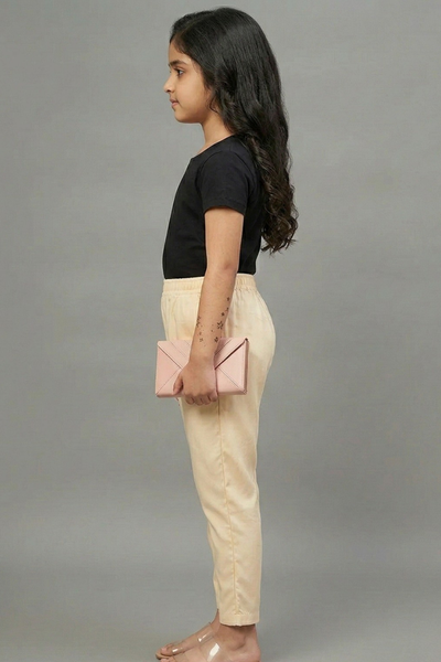 Girls Skin Colour Straight Pant