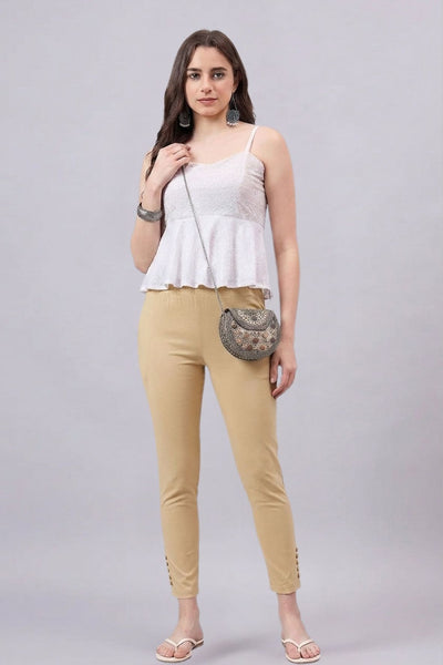 Baby Pink Regular Fit Potli Pants