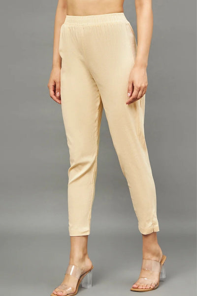 Skin Colour Straight Pant