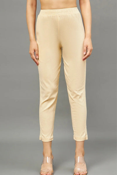 Skin Colour Straight Pant
