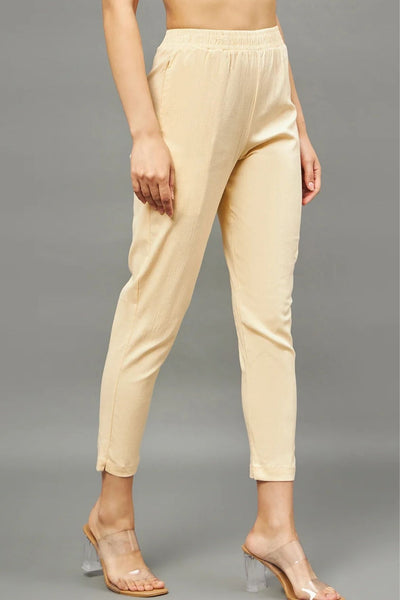 Skin Colour Straight Pant