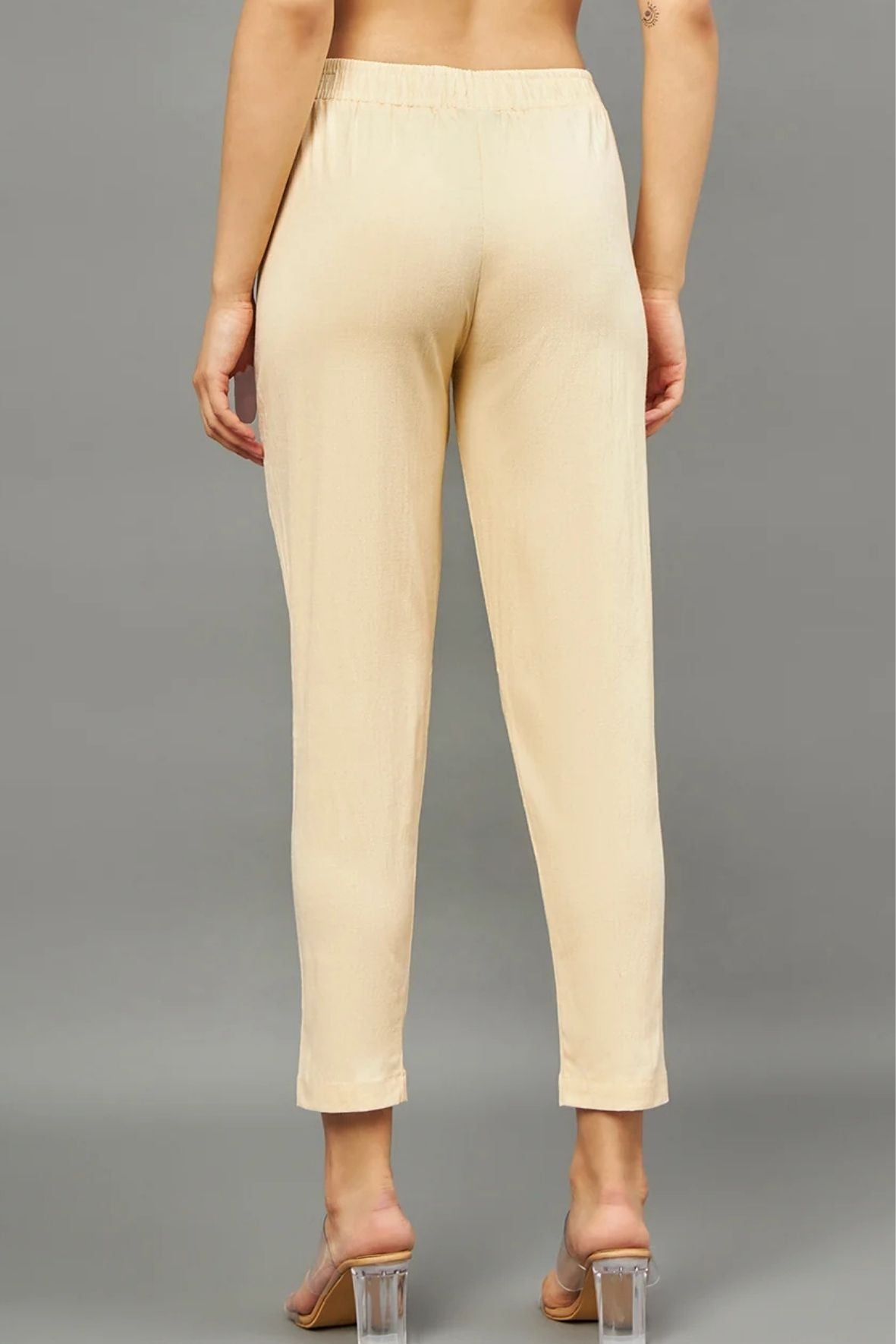 Skin Colour Straight Pant
