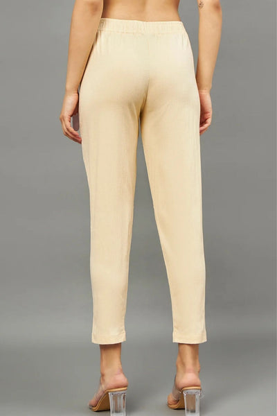 Skin Colour Straight Pant