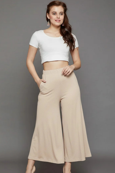 Skin Plain Viscose Palazzo