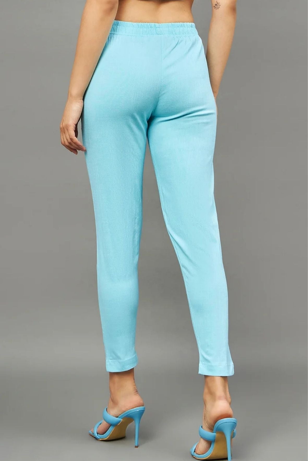 Sky Blue Colour Straight Pant
