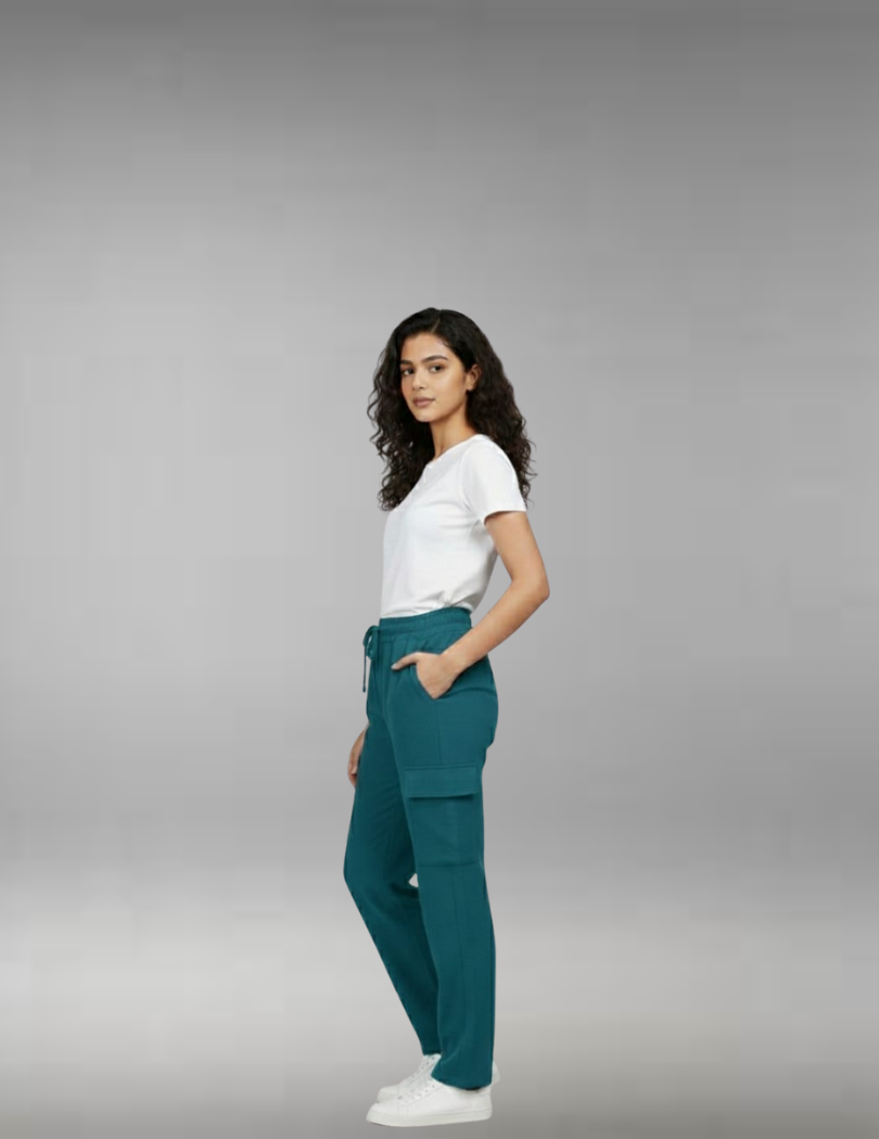Women’s Turquoise Green Cargo Pants