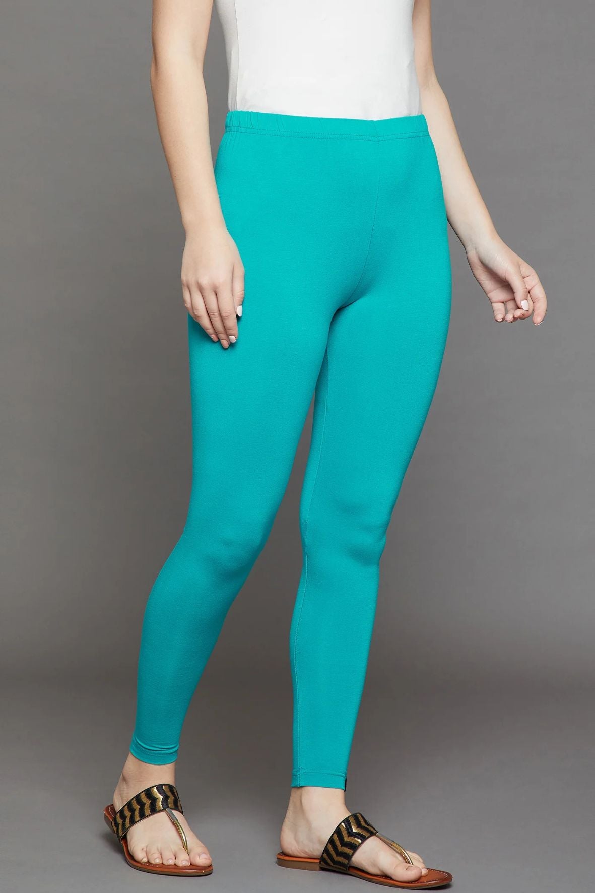 Turquoise Viscose Chudidar Leggings
