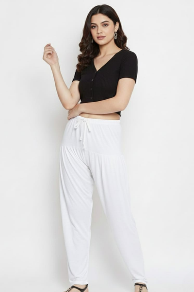 Pure White Plain Viscose Patiala