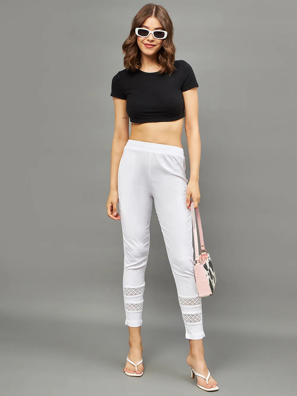 White Double Lace Pants