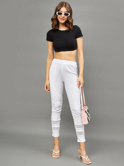 White Double Lace Pants