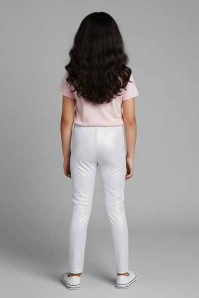 White Shimmer Leggings