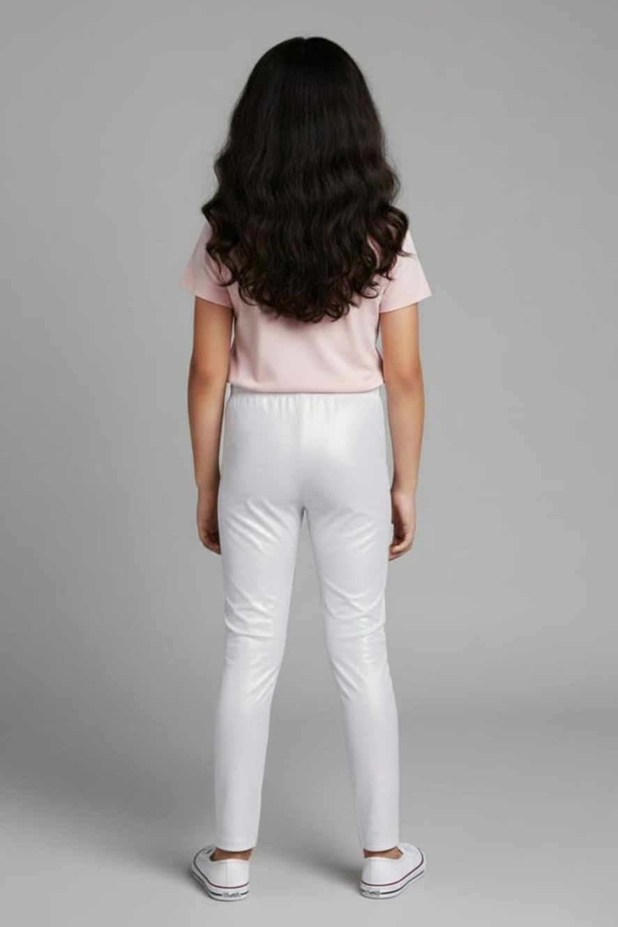 White Shimmer Leggings