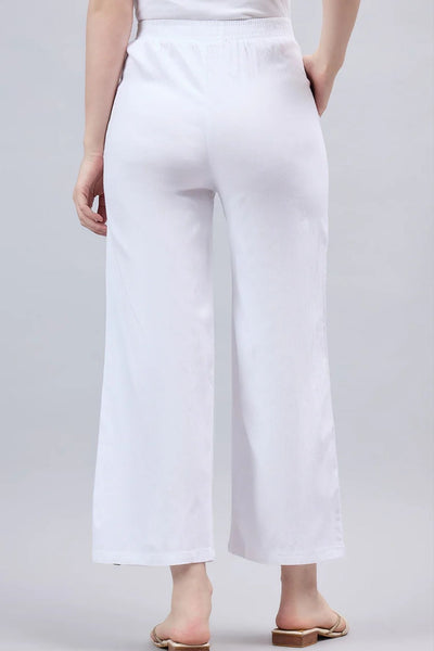 White Bell Bottom Pants