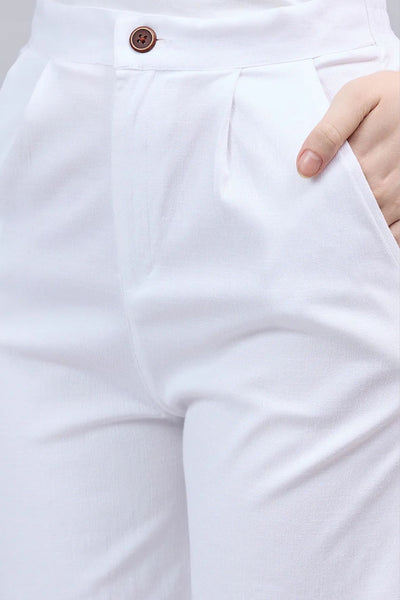 White Bell Bottom Pants