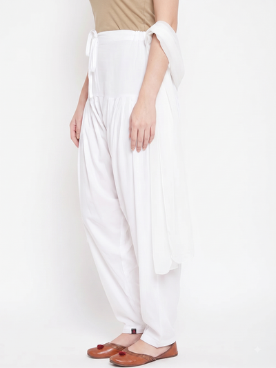 White Rayon Plain Patiala(No Duppatta)