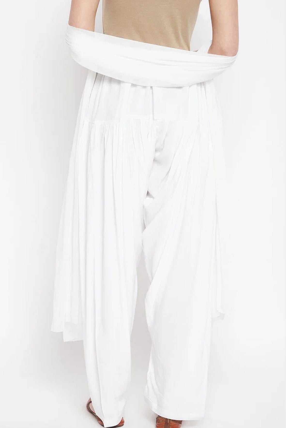White Rayon Plain Patiala(No Duppatta)