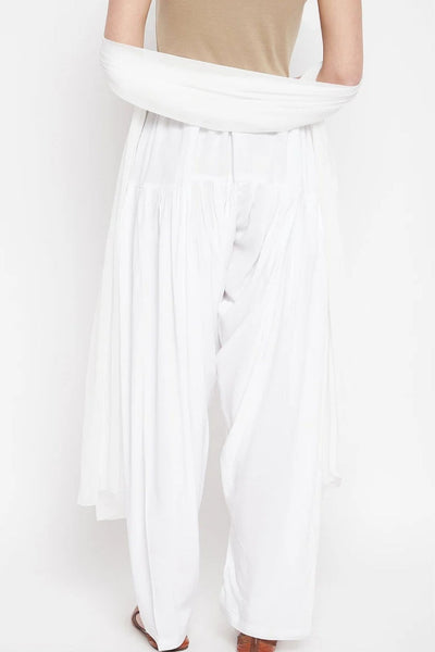 White Rayon Plain Patiala(No Duppatta)